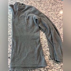 The North Face Gray Zip Up Sweater with Classic Design
